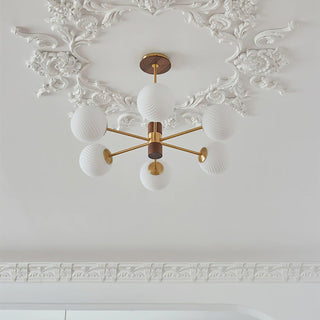 Ribbed Babble Glass Chandelier Arkstarhome