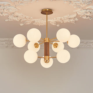 Ribbed Babble Glass Chandelier Arkstarhome