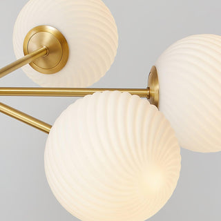 Ribbed Babble Glass Chandelier Arkstarhome