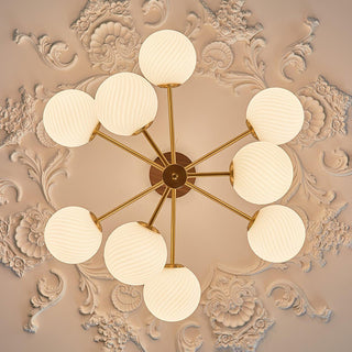 Ribbed Babble Glass Chandelier Arkstarhome