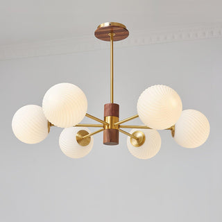 Ribbed Babble Glass Chandelier Arkstarhome