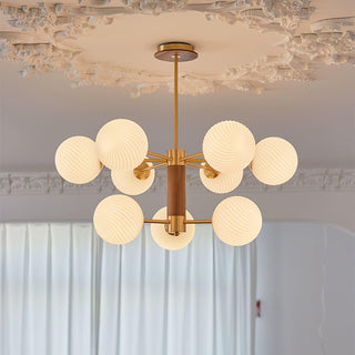 Ribbed Babble Glass Chandelier Arkstarhome