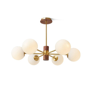 Ribbed Babble Glass Chandelier Arkstarhome
