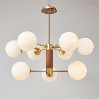 Ribbed Babble Glass Chandelier Arkstarhome