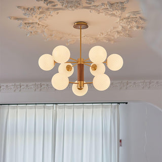 Ribbed Babble Glass Chandelier Arkstarhome