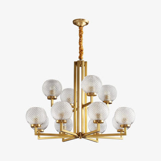 Ribbed Glass Brass Chandelier Arkstarhome