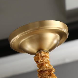 Ribbed Glass Brass Chandelier Arkstarhome