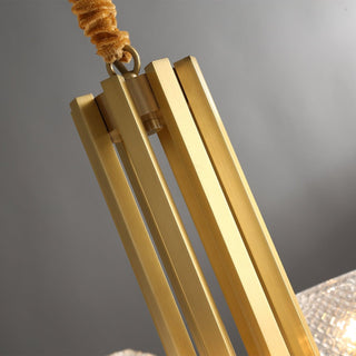 Ribbed Glass Brass Chandelier Arkstarhome