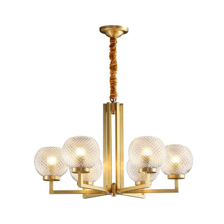 Ribbed Glass Brass Chandelier Arkstarhome