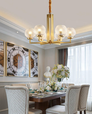 Ribbed Glass Brass Chandelier Arkstarhome