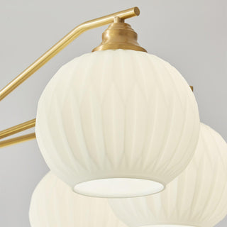 Ribbed Glass Gold Chandelier Arkstarhome