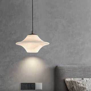 Saucer Alabaster Pendant Light Arkstarhome