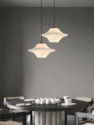 Saucer Alabaster Pendant Light Arkstarhome