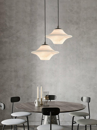 Saucer Alabaster Pendant Light Arkstarhome