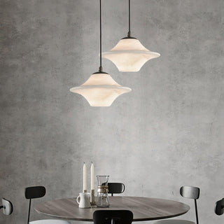 Saucer Alabaster Pendant Light Arkstarhome