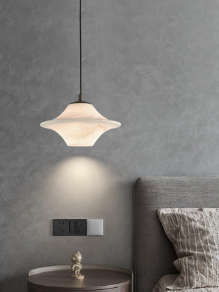 Saucer Alabaster Pendant Light Arkstarhome