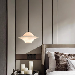 Saucer Alabaster Pendant Light Arkstarhome