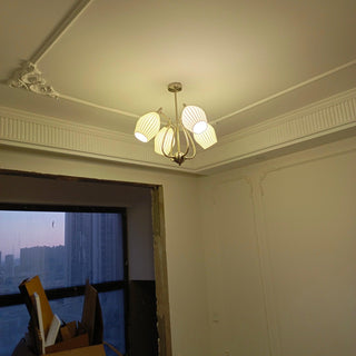 Ceramic Ribbed Chandelier Arkstarhome