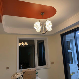 Ceramic Ribbed Chandelier Arkstarhome