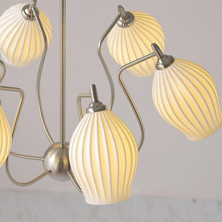 Ceramic Ribbed Chandelier Arkstarhome