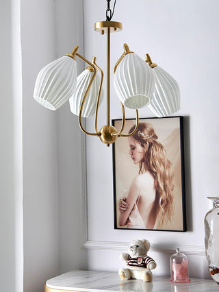 Ceramic Ribbed Chandelier Arkstarhome