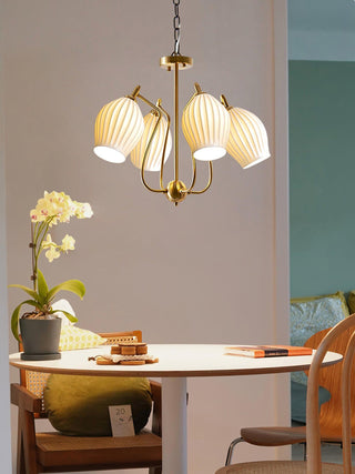 Ceramic Ribbed Chandelier Arkstarhome