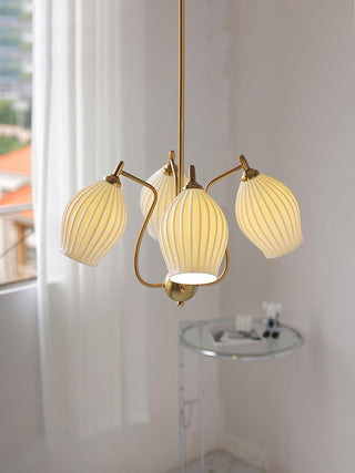 Ceramic Ribbed Chandelier Arkstarhome