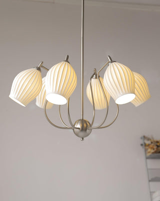 Ceramic Ribbed Chandelier Arkstarhome
