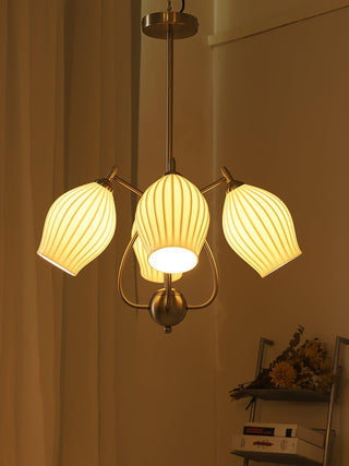 Ceramic Ribbed Chandelier Arkstarhome