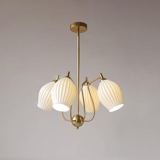 Ceramic Ribbed Chandelier Arkstarhome