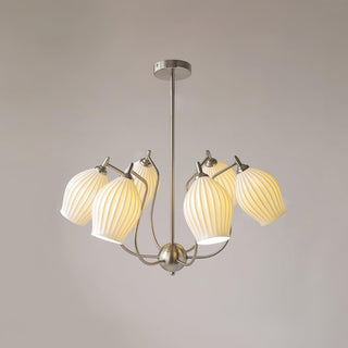 Ceramic Ribbed Chandelier Arkstarhome