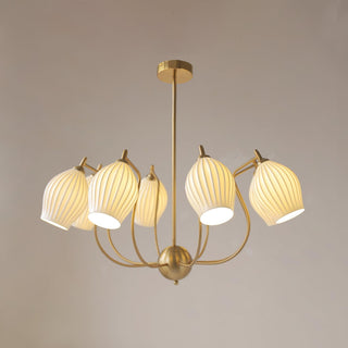 Ceramic Ribbed Chandelier Arkstarhome