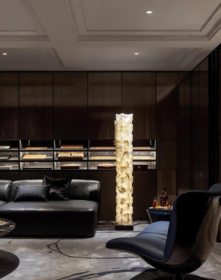 Stacked Alabaster Squares Floor Lamp Arkstarhome