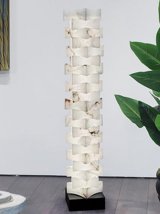 Stacked Alabaster Squares Floor Lamp Arkstarhome