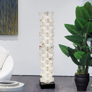 Stacked Alabaster Squares Floor Lamp Arkstarhome