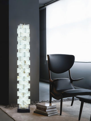 Stacked Alabaster Squares Floor Lamp Arkstarhome