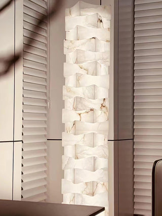Stacked Alabaster Squares Floor Lamp Arkstarhome