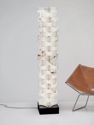 Stacked Alabaster Squares Floor Lamp Arkstarhome