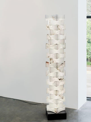 Stacked Alabaster Squares Floor Lamp Arkstarhome