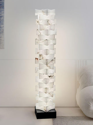 Stacked Alabaster Squares Floor Lamp Arkstarhome