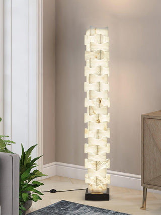 Stacked Alabaster Squares Floor Lamp Arkstarhome