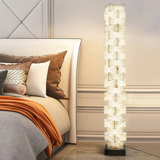 Stacked Alabaster Squares Floor Lamp Arkstarhome