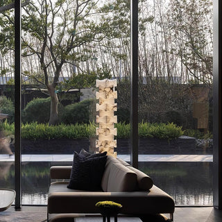 Stacked Alabaster Squares Floor Lamp Arkstarhome