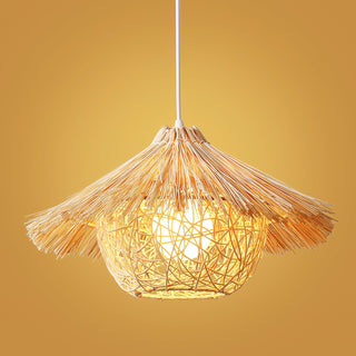 Straw Hat Pendant Light Arkstarhome