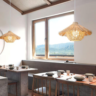 Straw Hat Pendant Light Arkstarhome