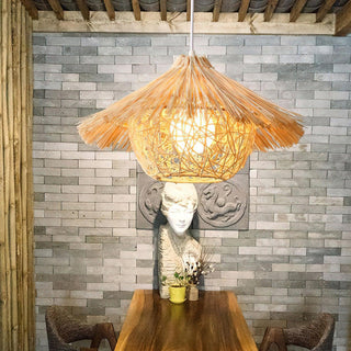 Straw Hat Pendant Light Arkstarhome