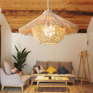 Straw Hat Pendant Light Arkstarhome