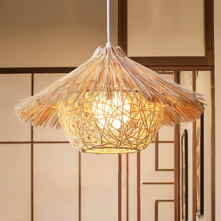 Straw Hat Pendant Light Arkstarhome