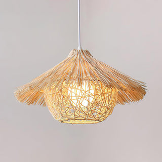 Straw Hat Pendant Light Arkstarhome