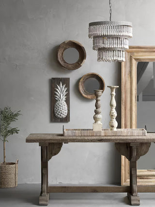 Three Tiered Wood Beaded Chandelier Arkstarhome